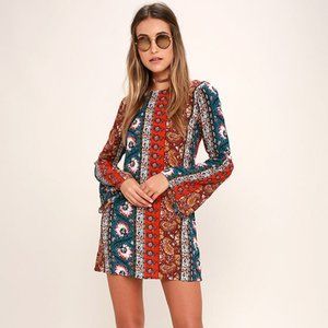 Billabong Rainy Roads Bell Sleeve Dress